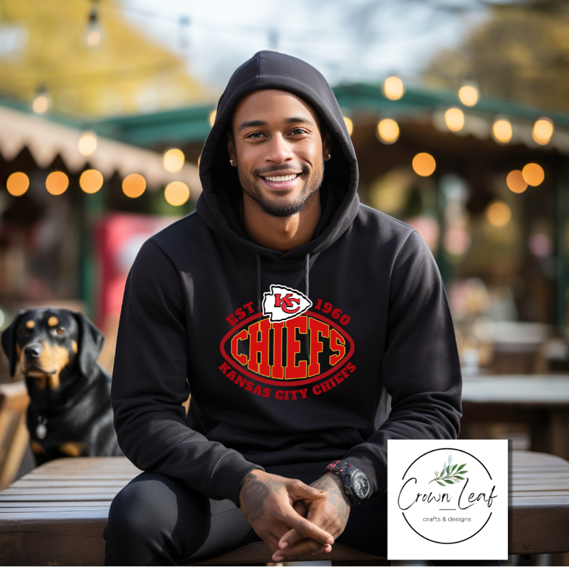 Chiefs Est. 1960 [Black Gildan Softstyle Tee, Crewneck Sweatshirt or Hoodie]  Main Image